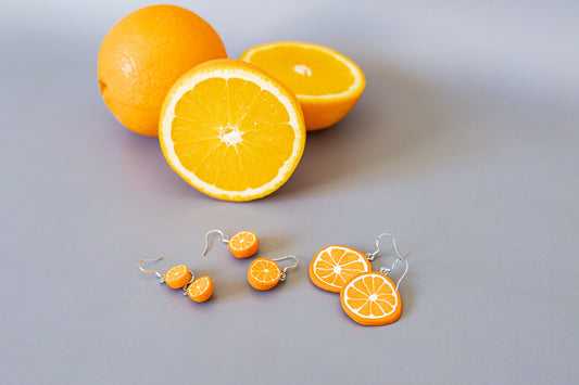 Orange Fruit Earrings