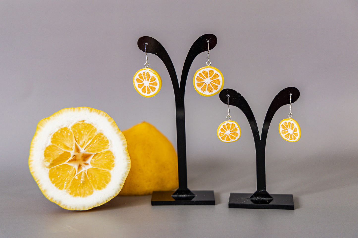 Lemon Fruit Earrings