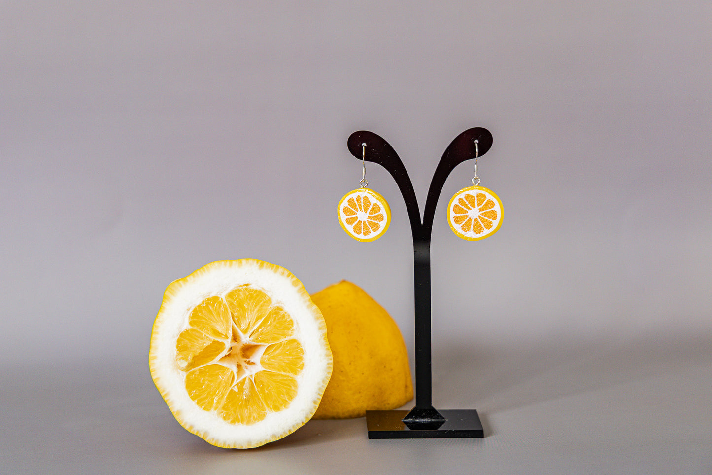 Lemon Fruit Earrings