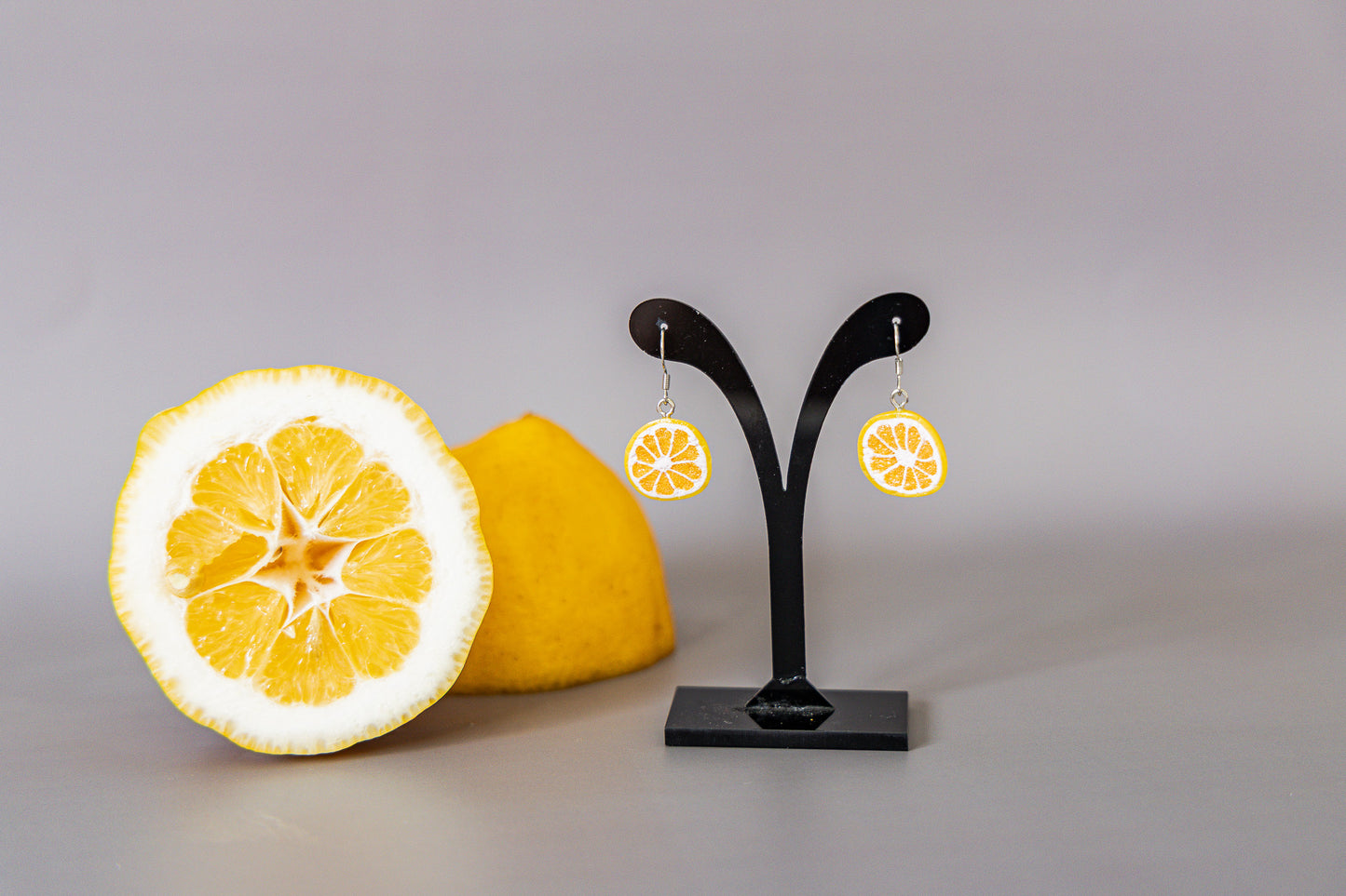 Lemon Fruit Earrings