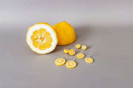 Lemon Fruit Earrings