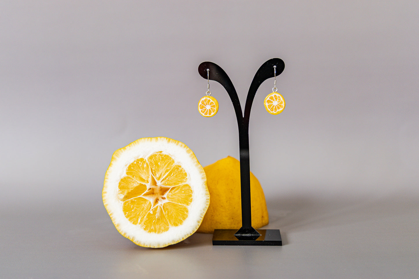 Lemon Fruit Earrings
