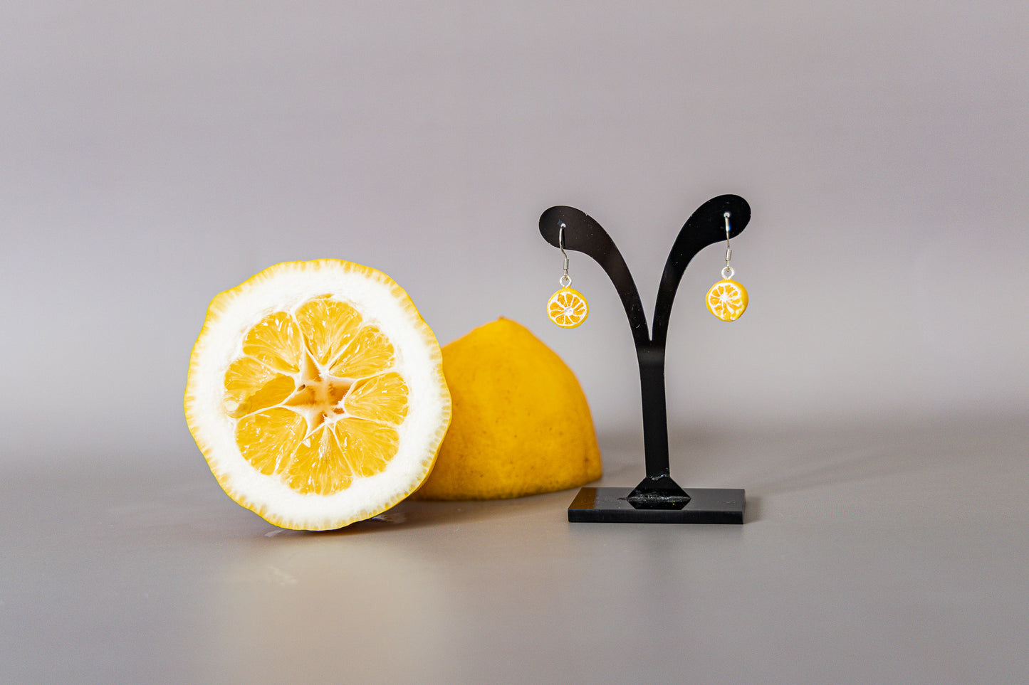 Lemon Fruit Earrings