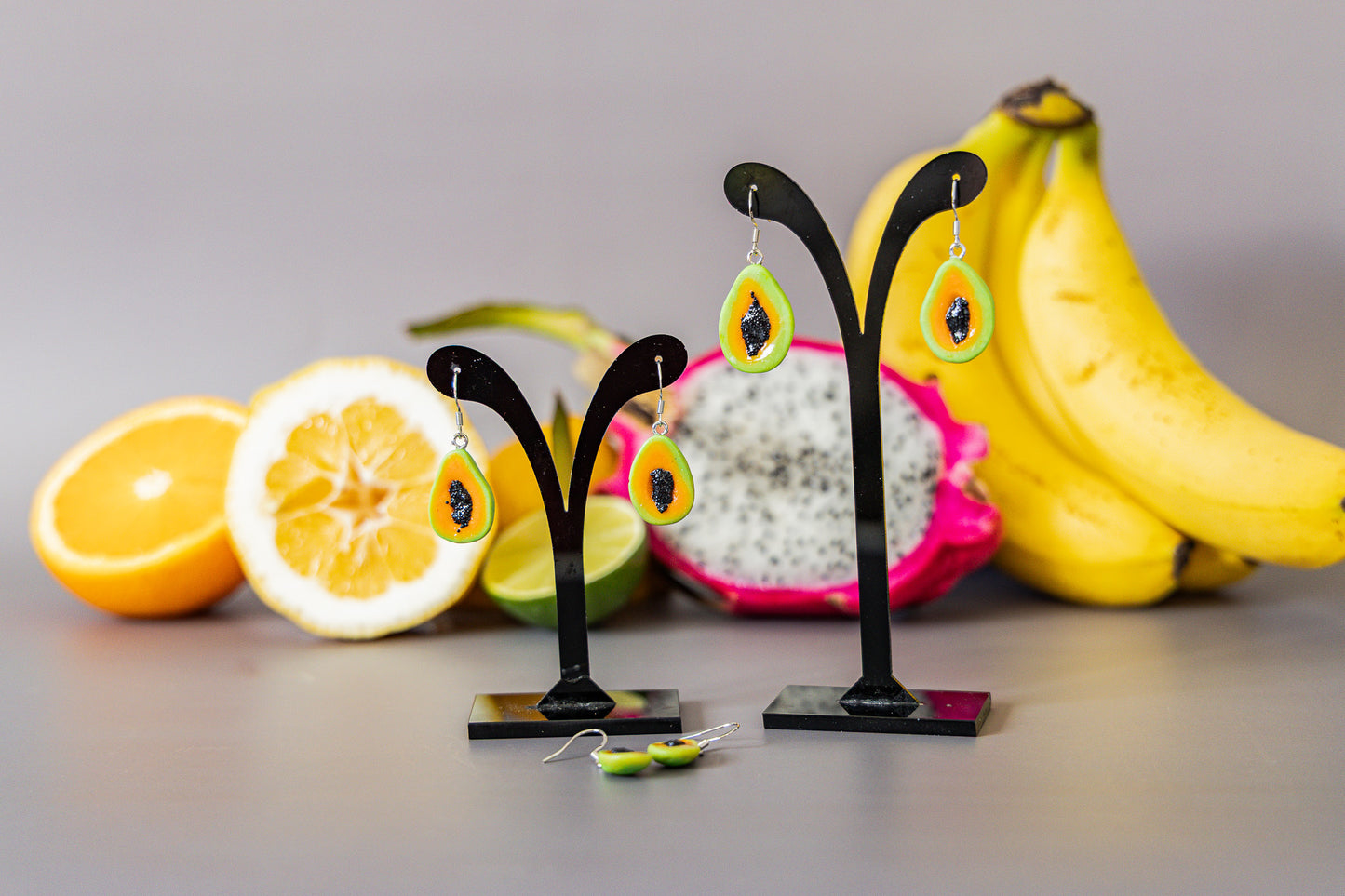Papaya Fruit Earrings