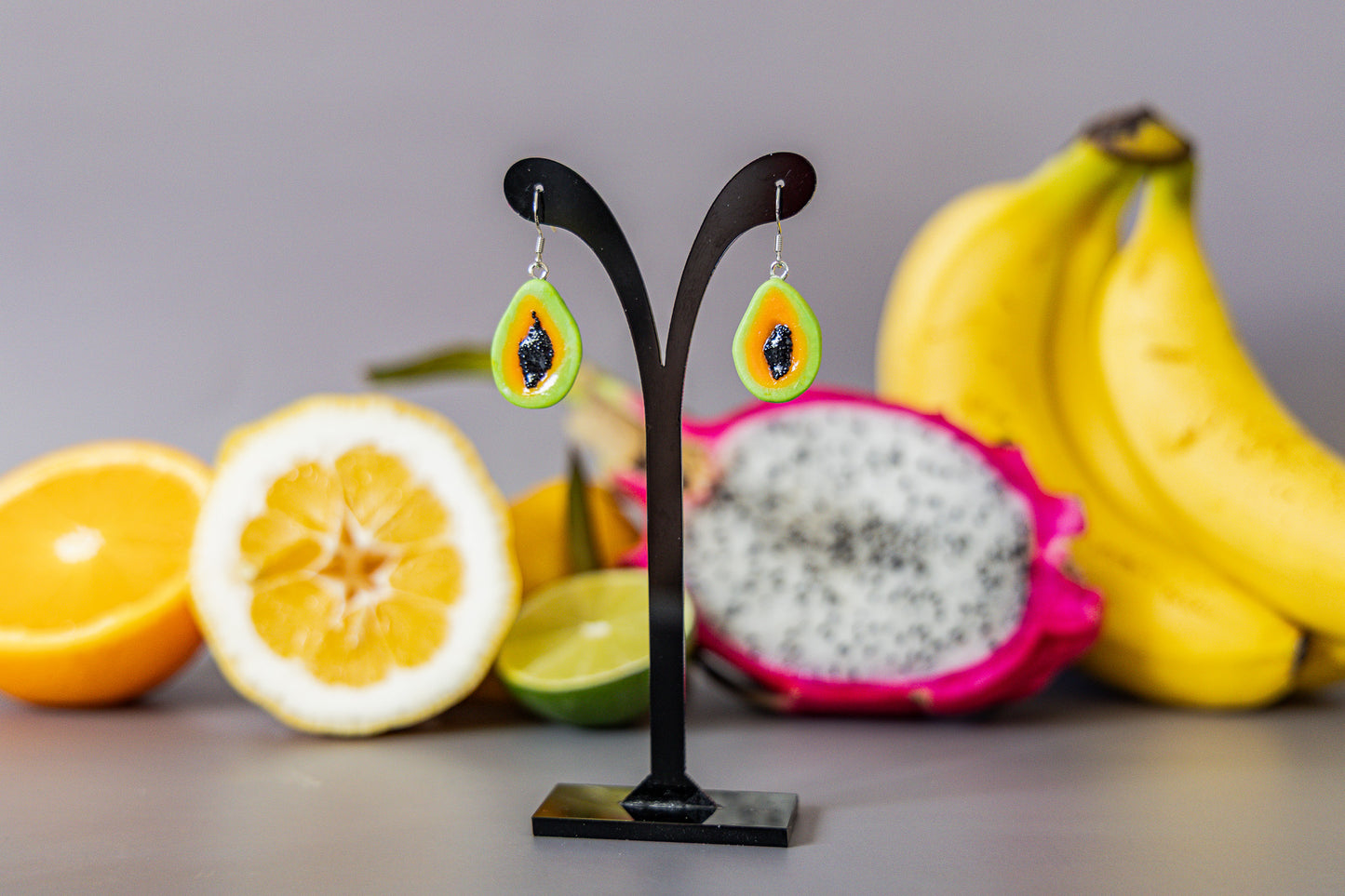 Papaya Fruit Earrings