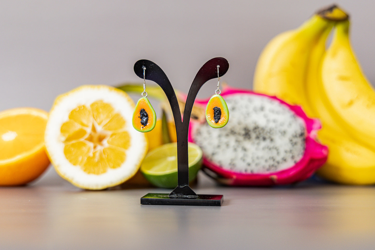 Papaya Fruit Earrings