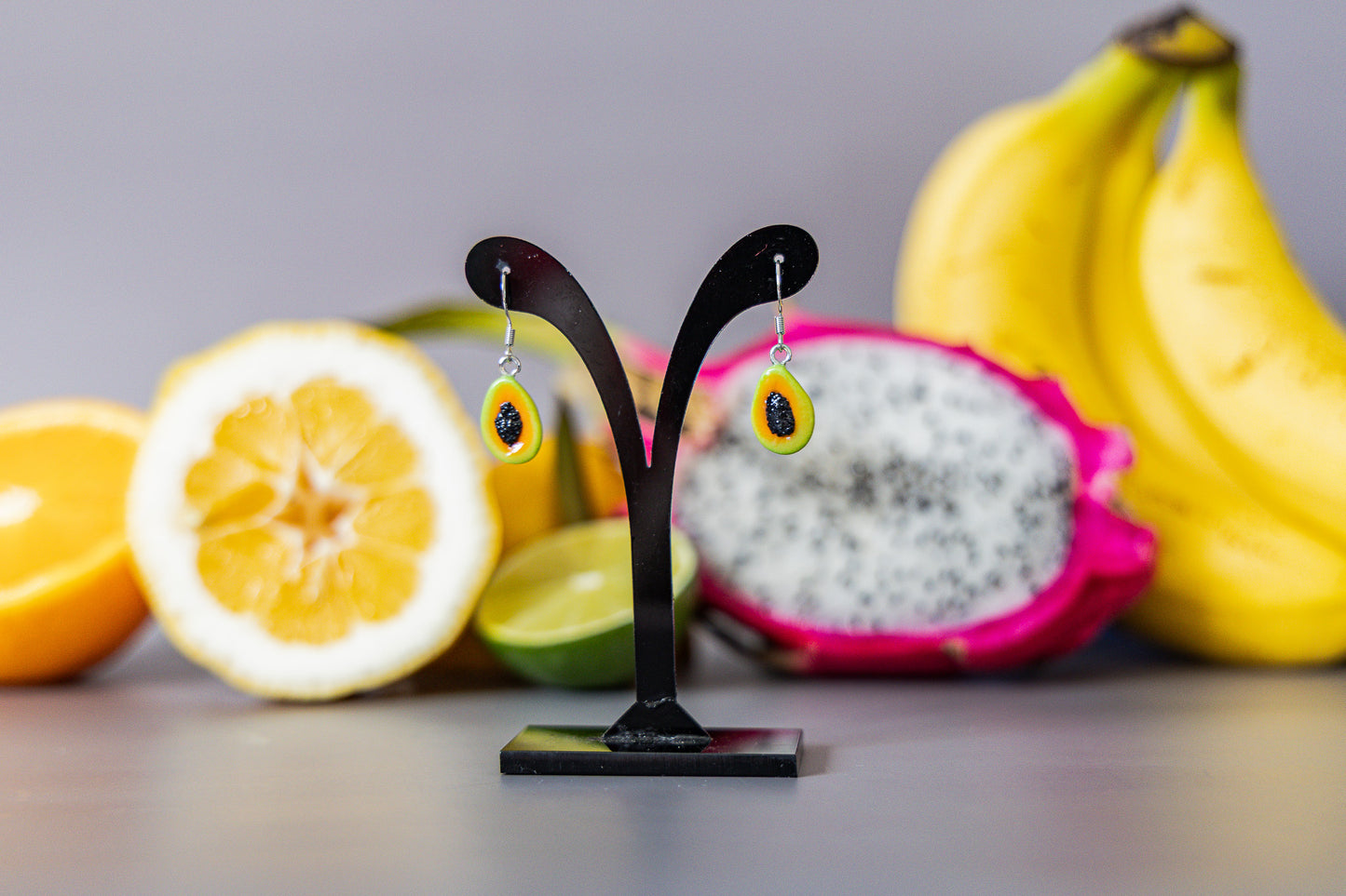 Papaya Fruit Earrings