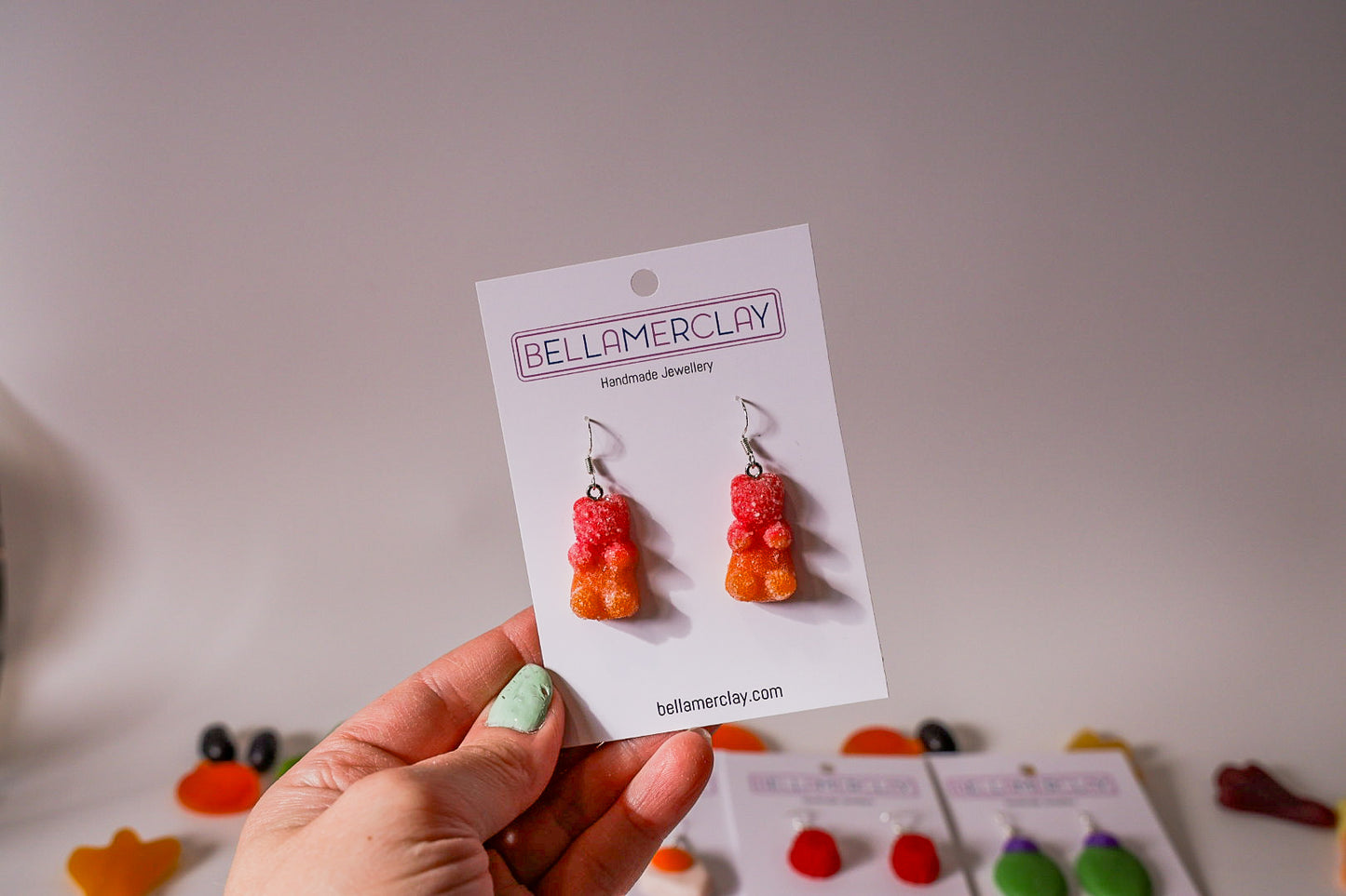 Multicoloured Sour Gummy Bear Earrings