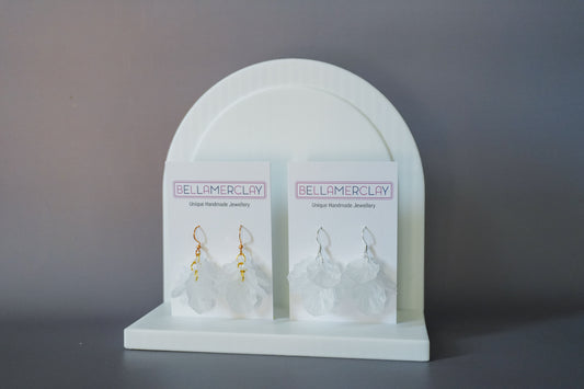 Clear Petal Earrings