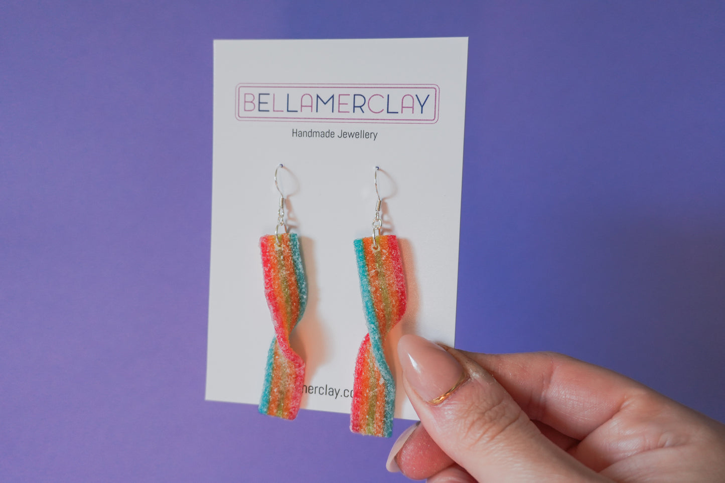 Rainbow Stripes Lolly Earrings