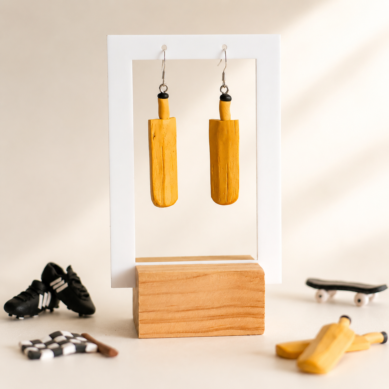 Cricket Bat Earrings