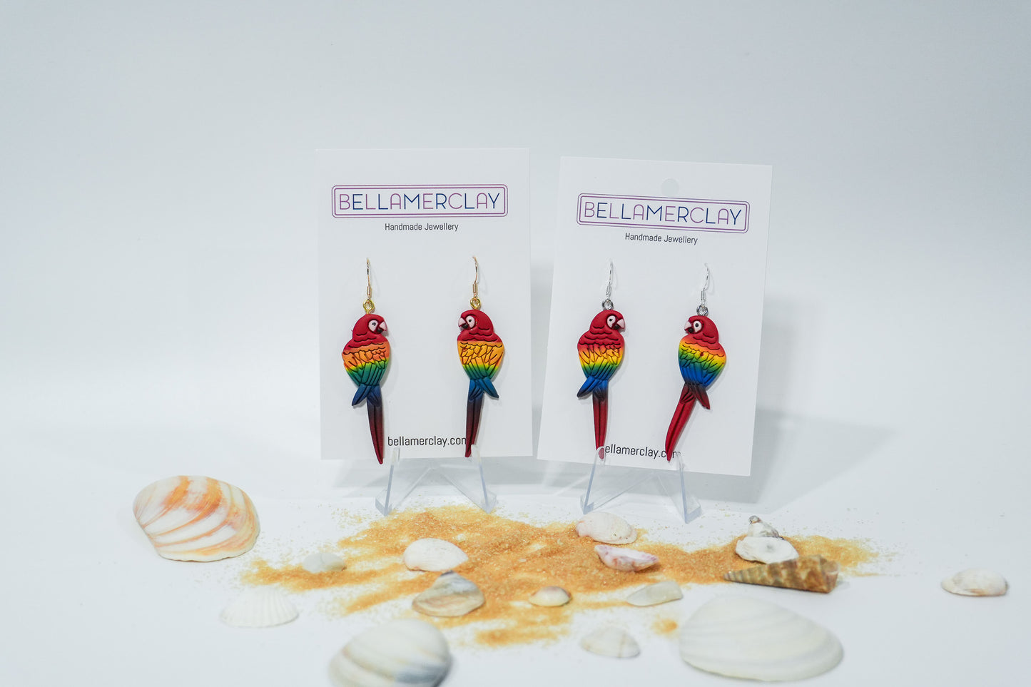 Rainbow Parrot Earrings