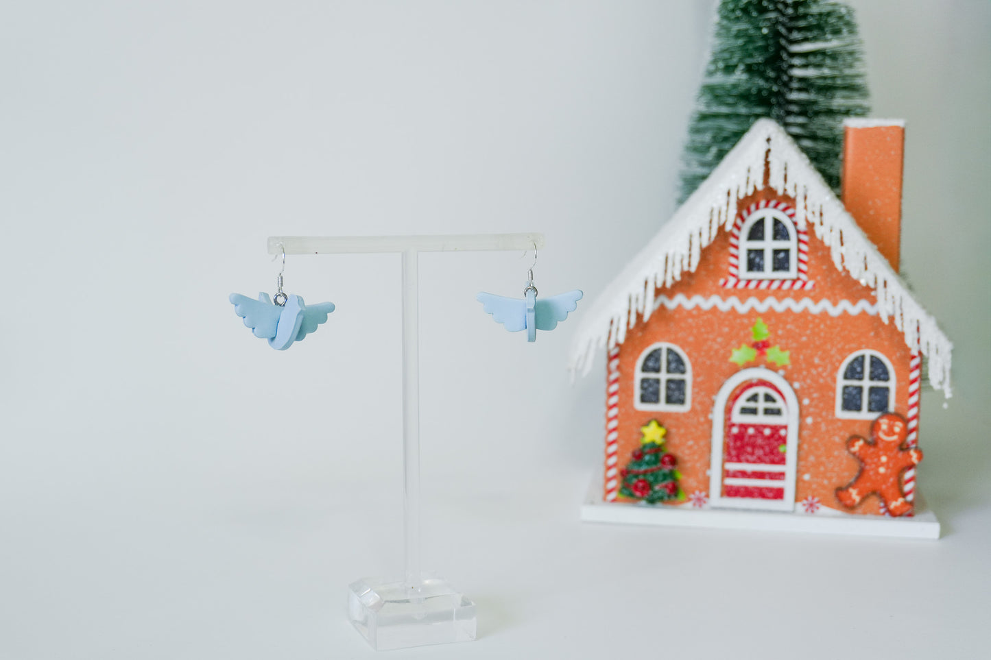 3D Connected Christmas Earrings