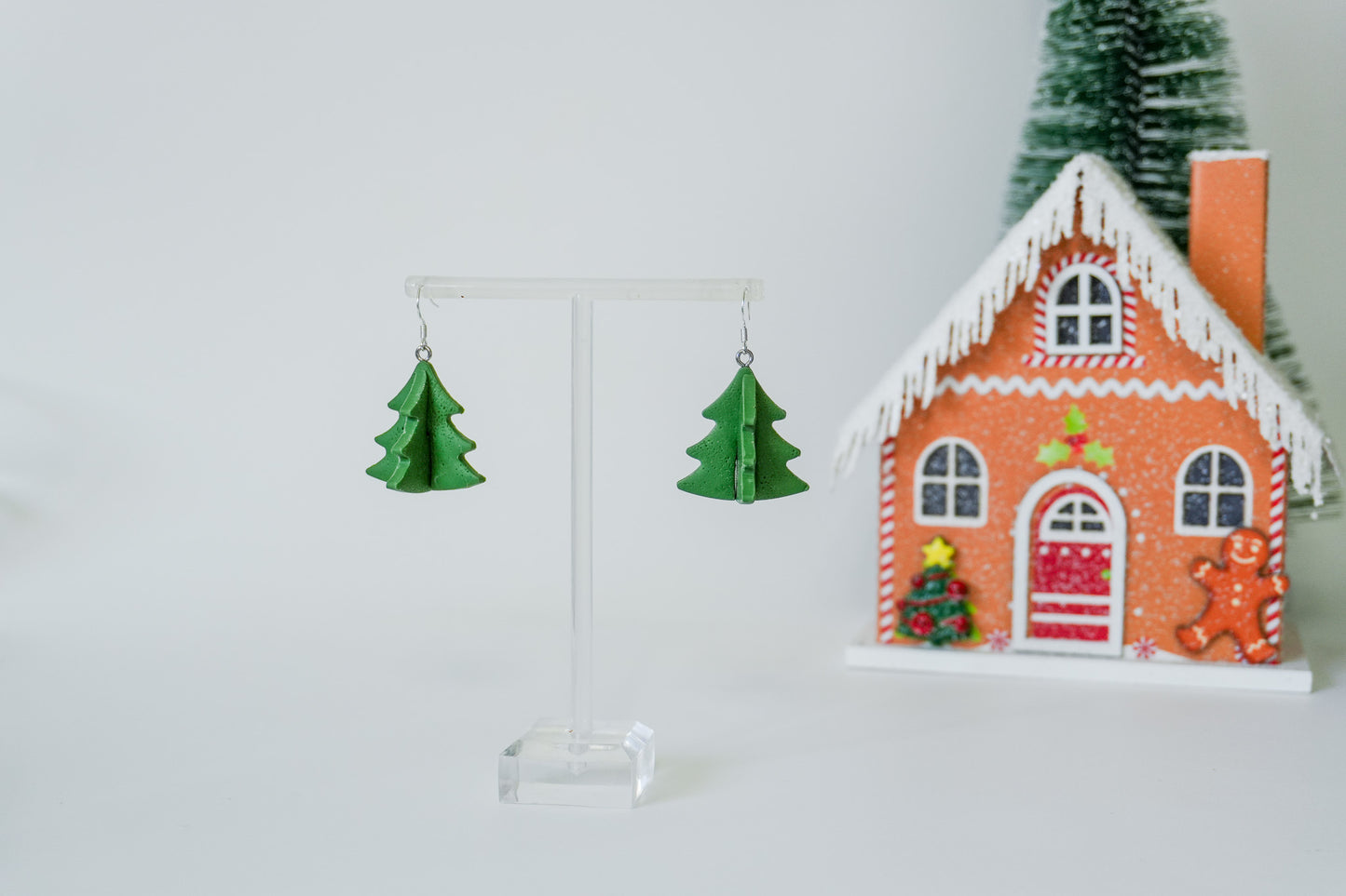 3D Connected Christmas Earrings