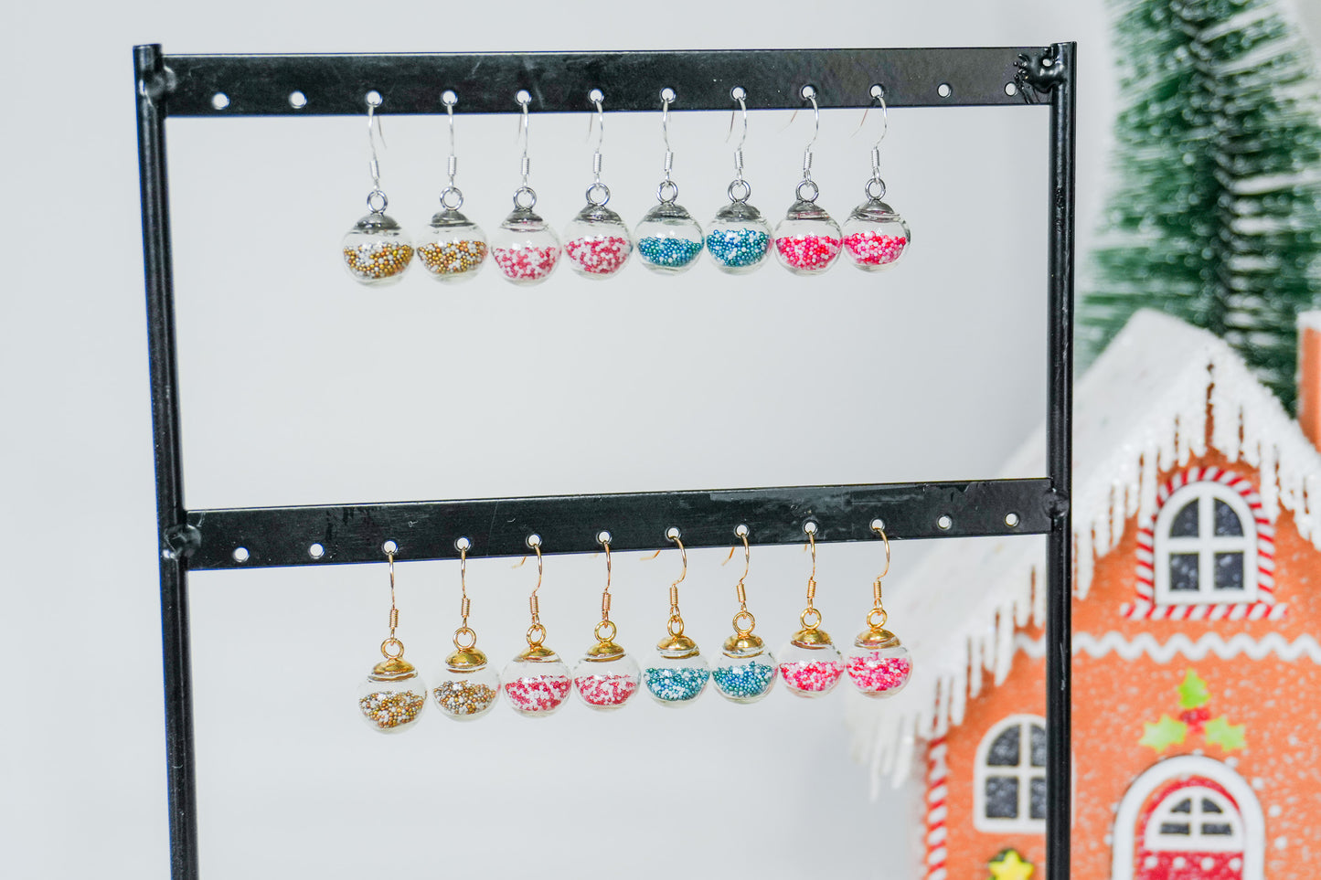 Mini Christmas Bauble Earrings