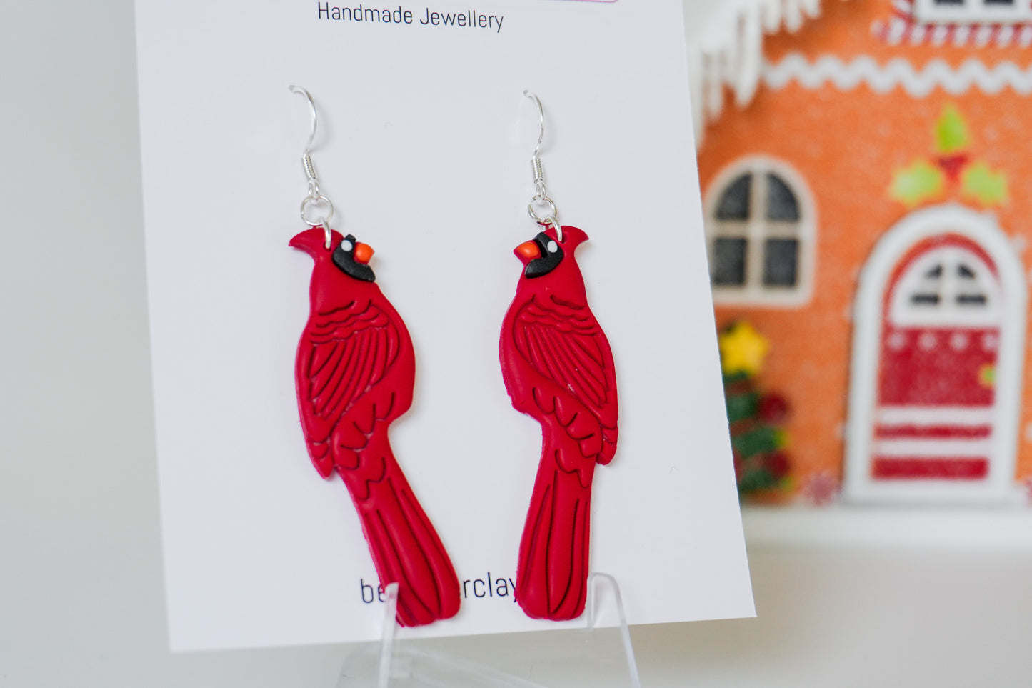 Cardinal Earrings