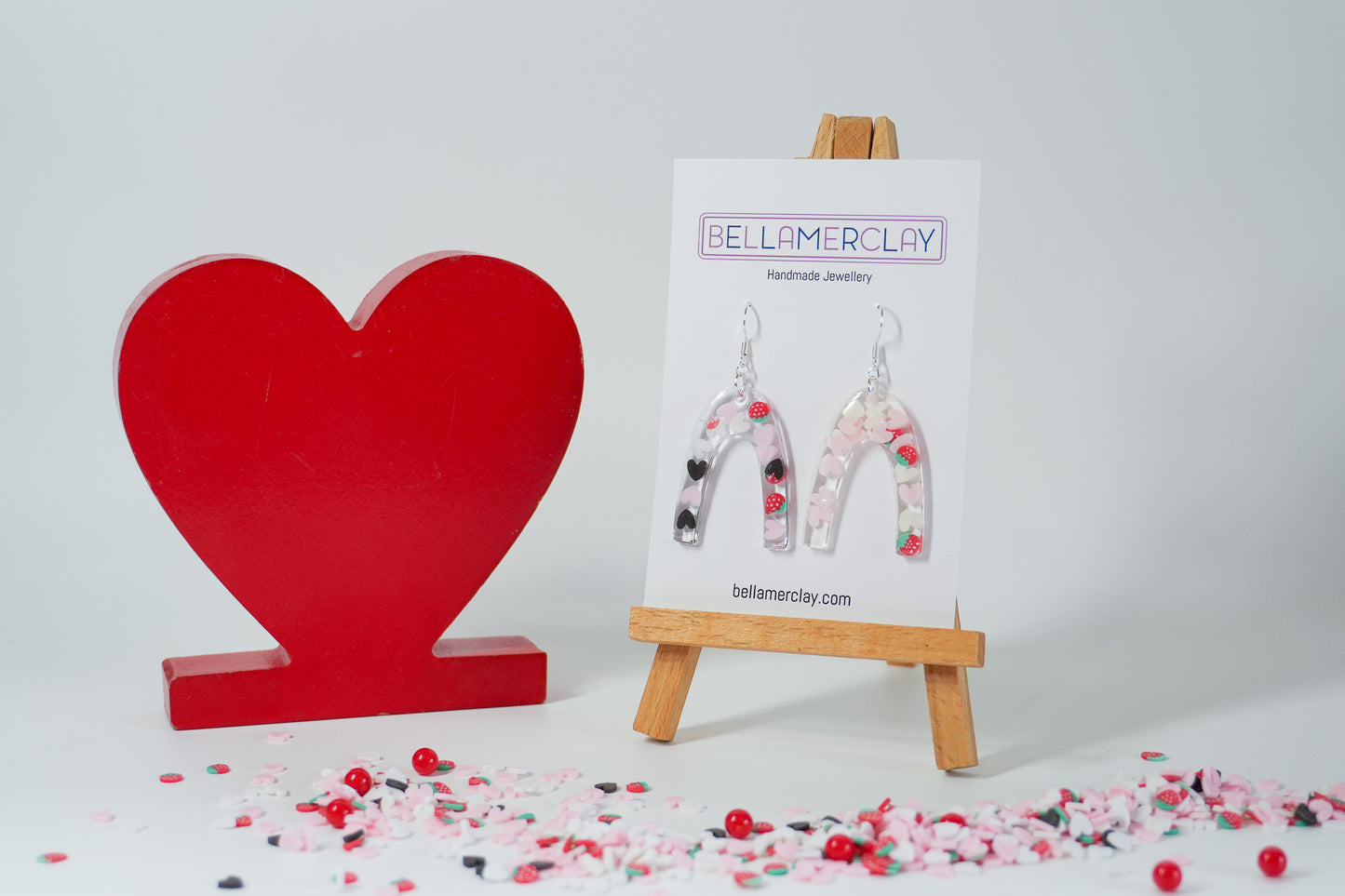 Resin Valentines Earrings