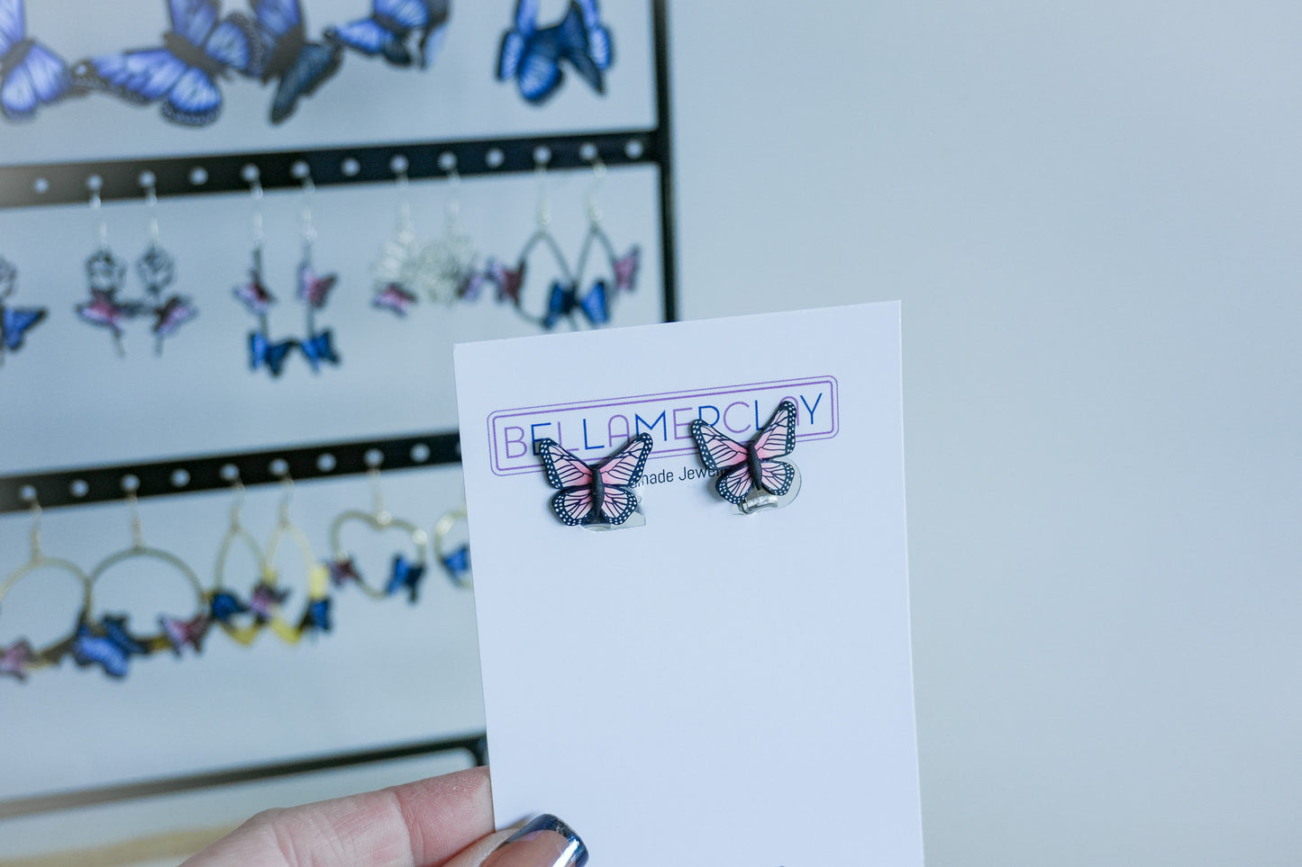 Clip On Butterfly Studs