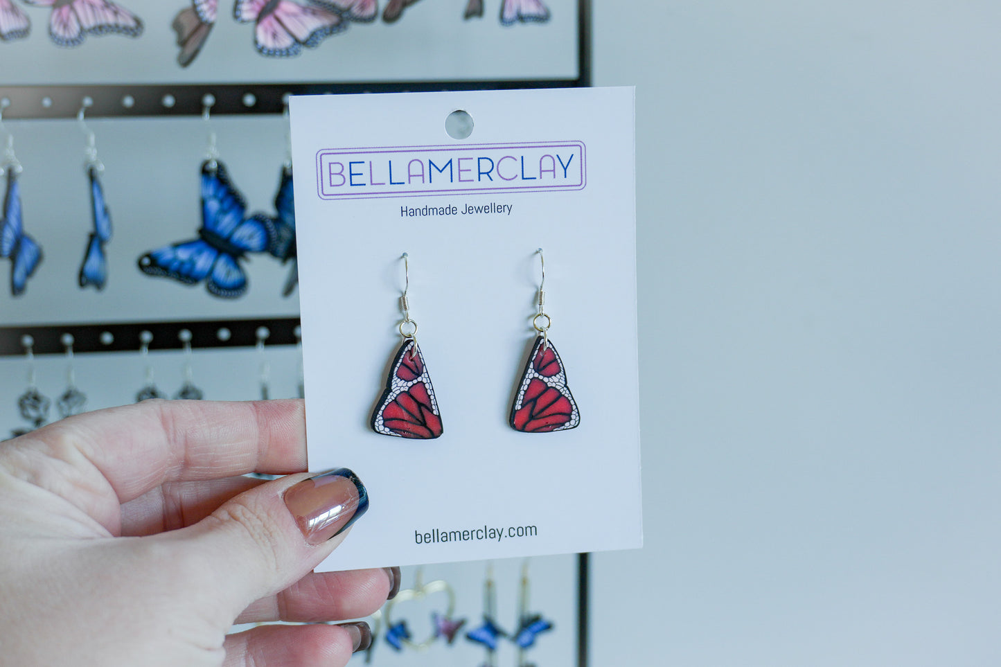 Translucent Monarchs Top Wing Earrings