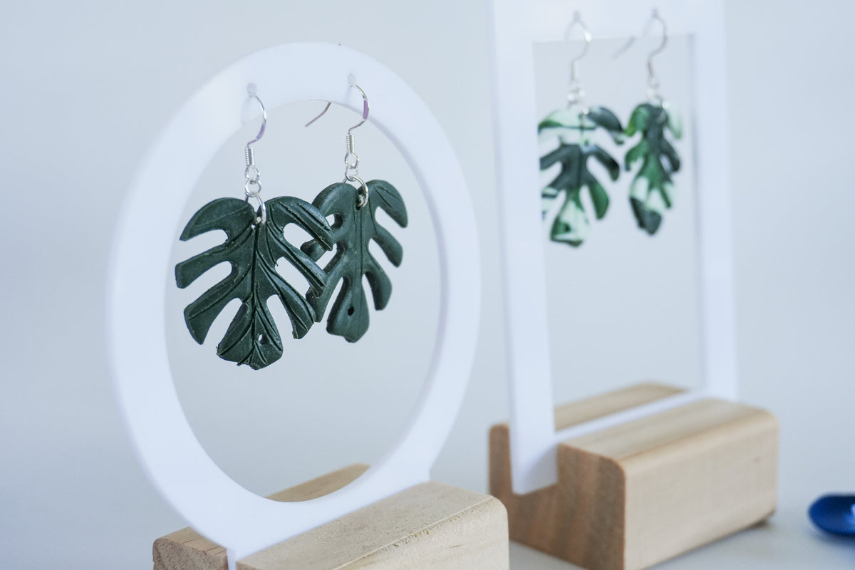 Monstera Leaf Earrings