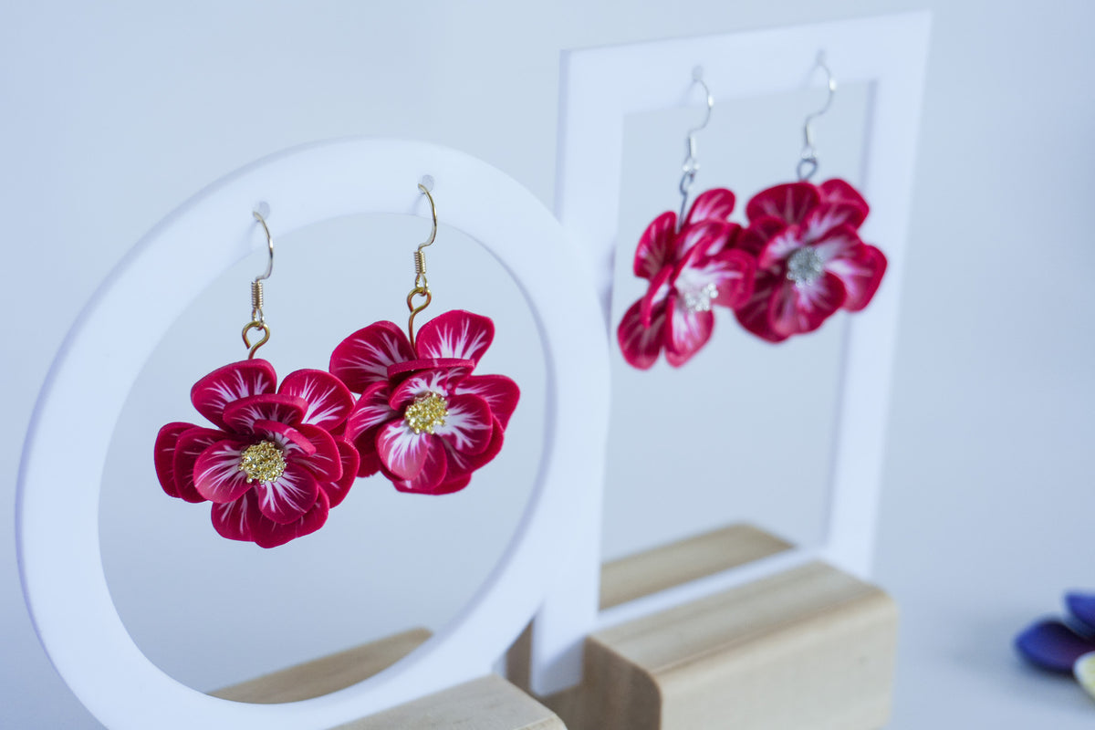 Pink Pretty Flower Earrings