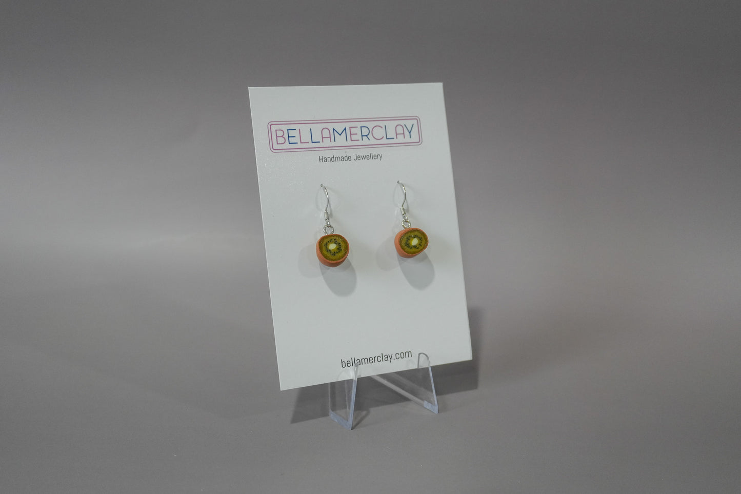 Gold Kiwi Fruit Earrings