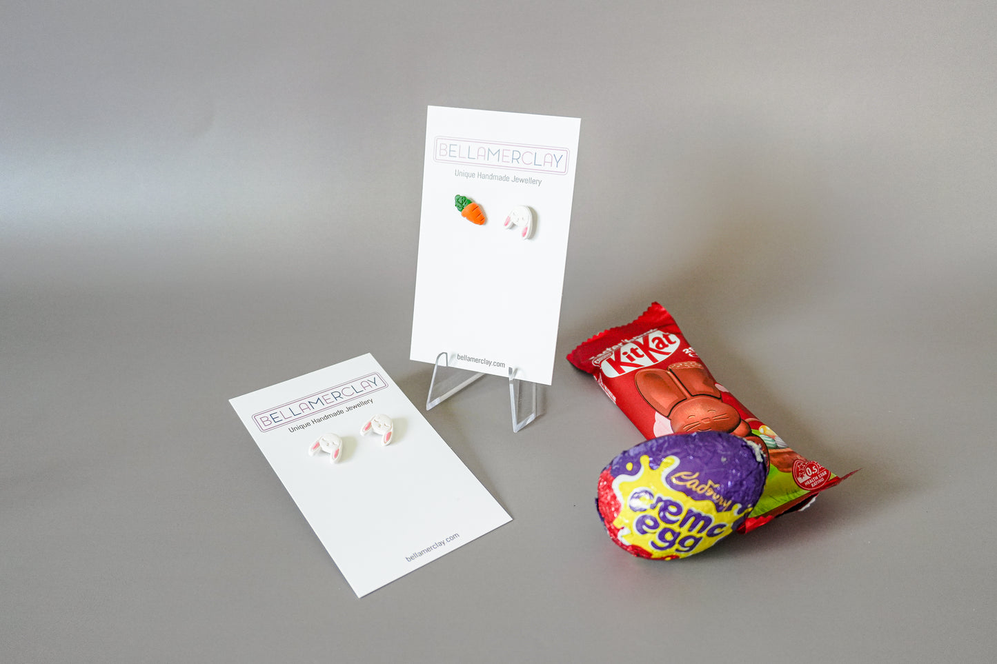 Bunny And Carrot Studs