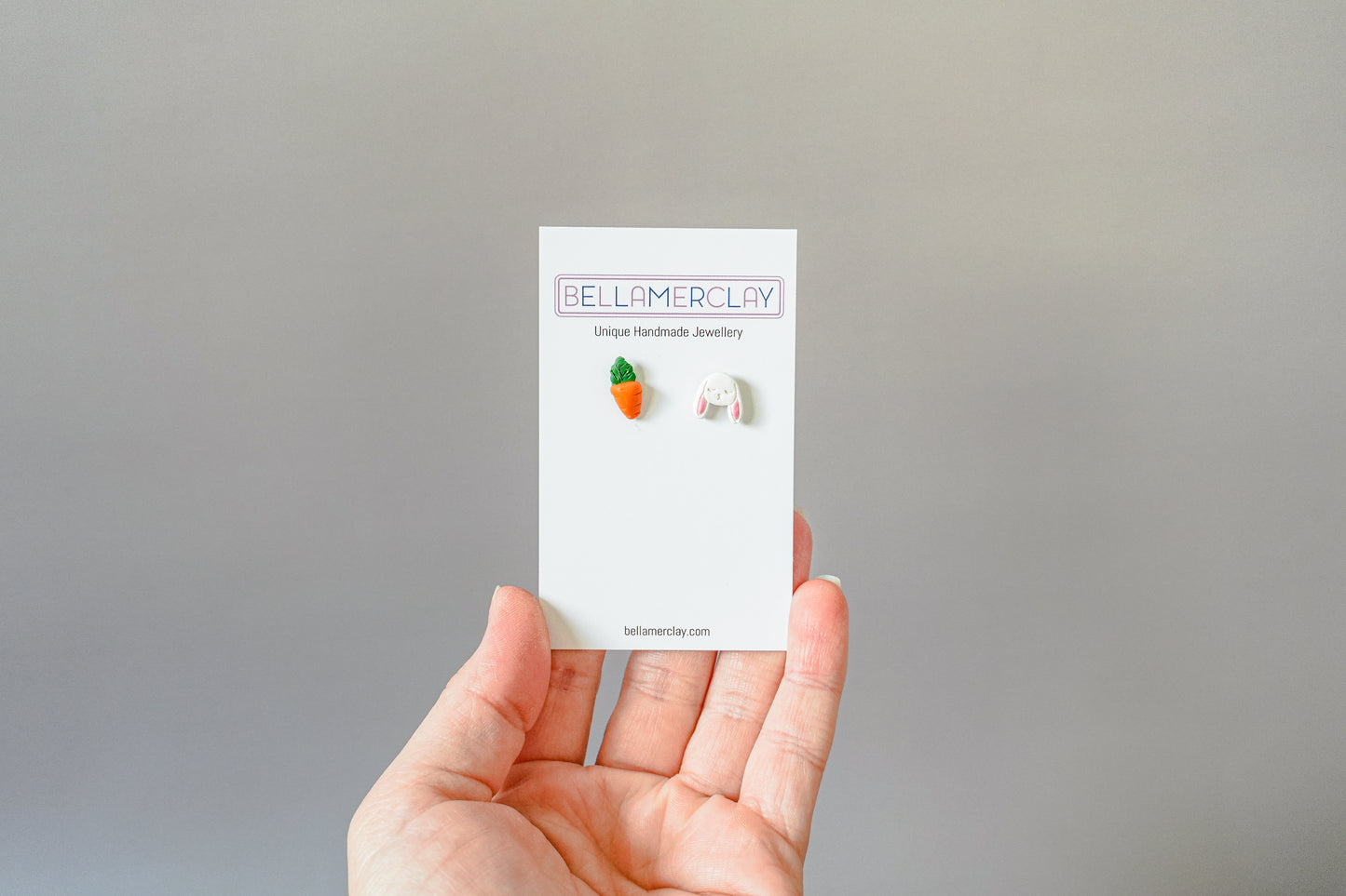 Bunny And Carrot Studs