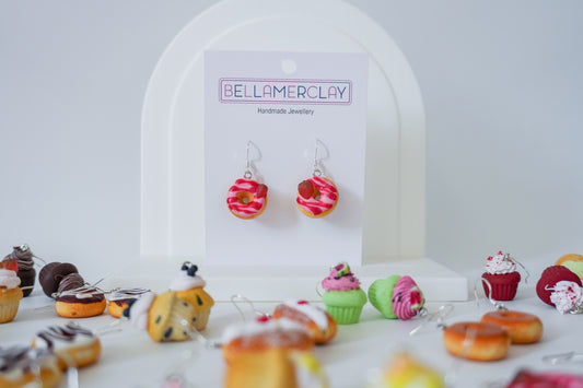 Strawberry Donut Earrings