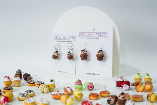 Coffee Cupcake Earrings