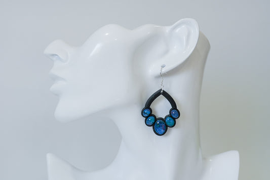 Paua Quintuple Cluster Earrings