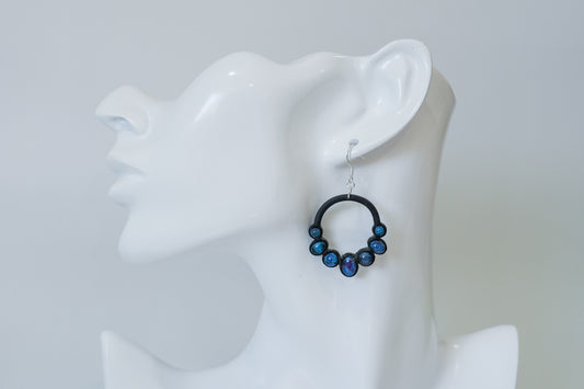 Paua Septuple Cluster Earrings