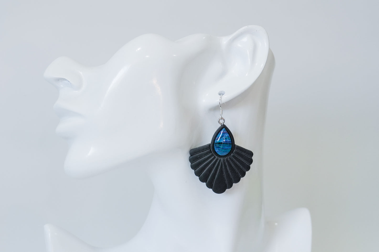 Paua Drop Fan Earrings
