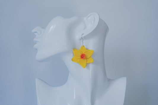 Large Daffodil Earrings