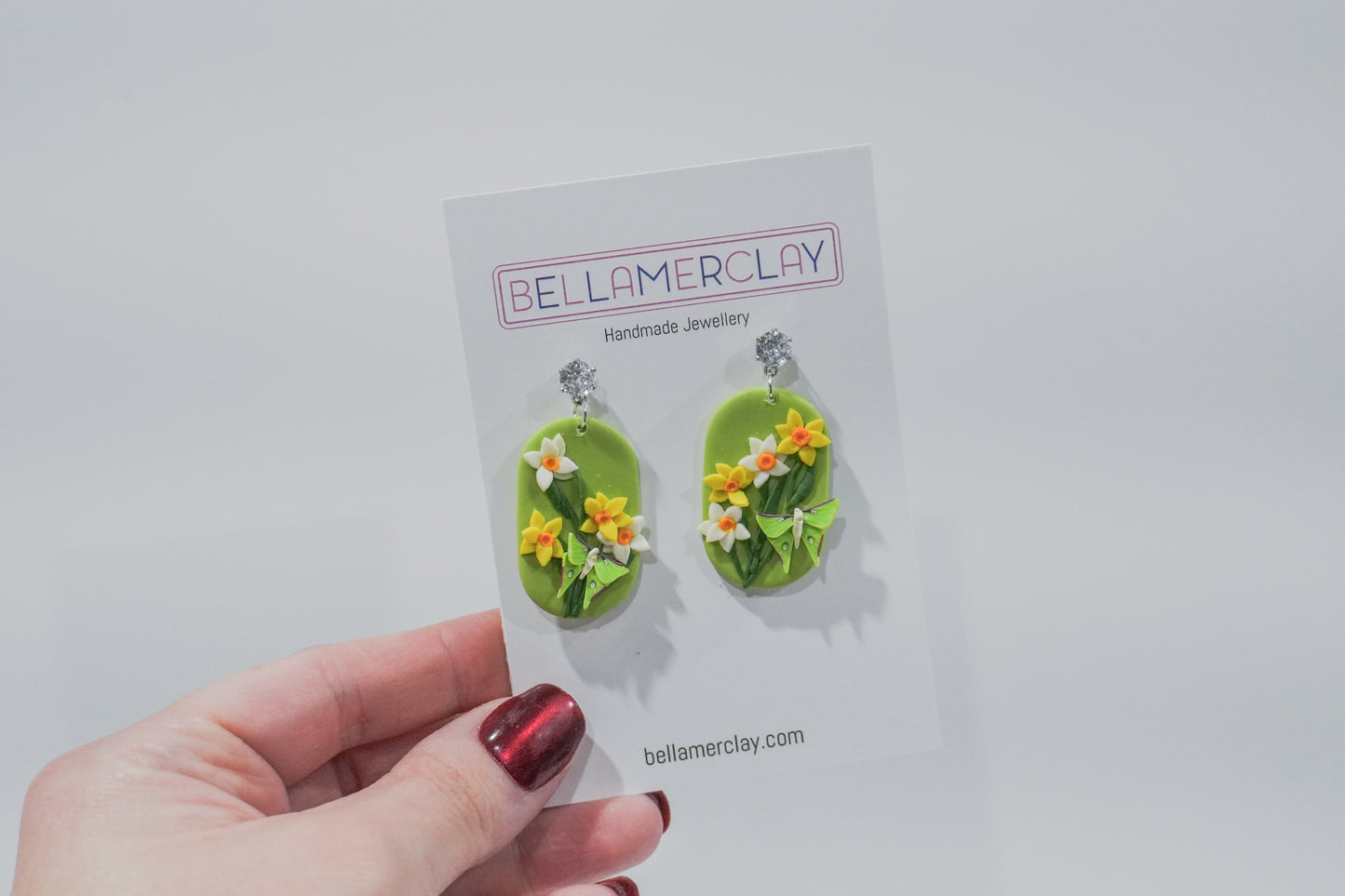 Daffodil Moth Fields Earrings Large