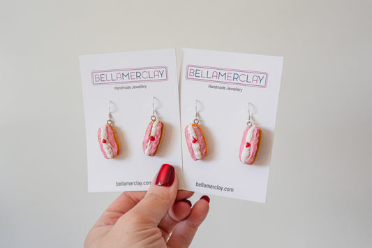 Raspberry Bun Earrings
