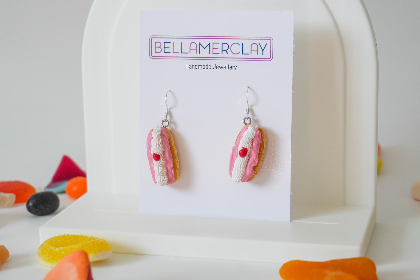 Raspberry Bun Earrings