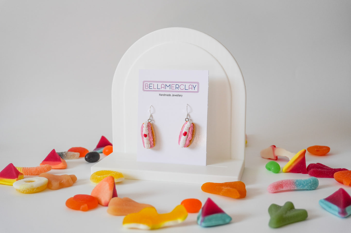 Raspberry Bun Earrings