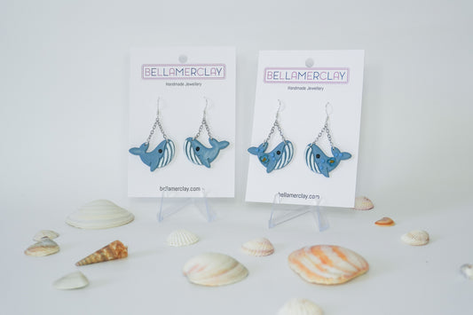 Blue Whale Earrings
