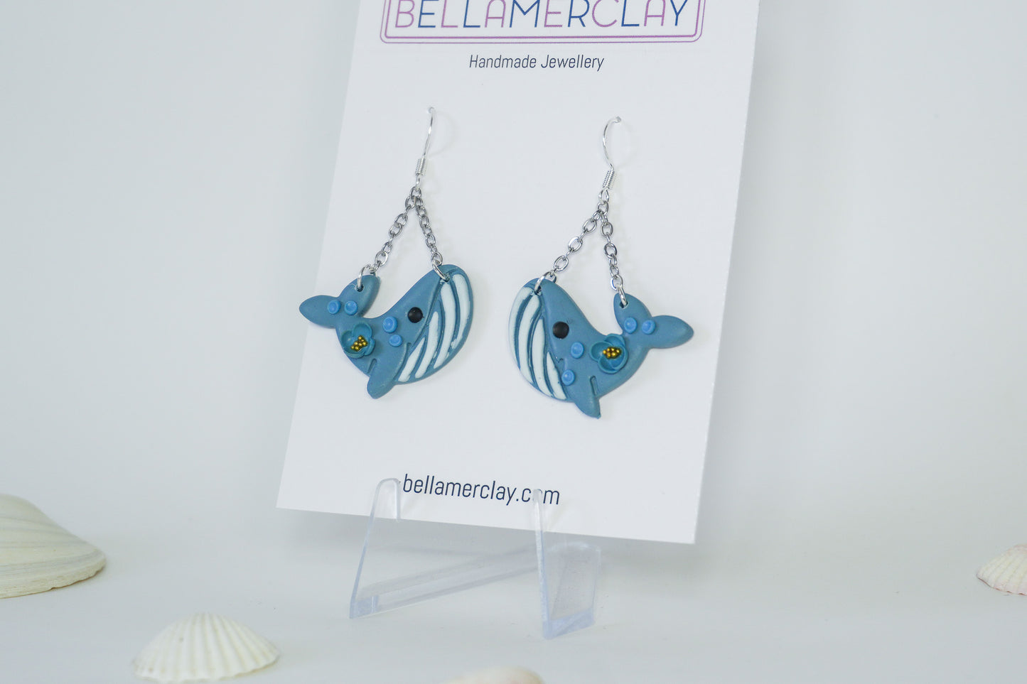 Blue Whale Earrings