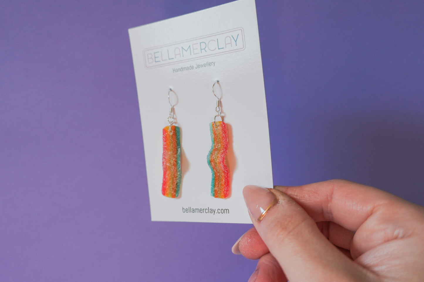 Rainbow Stripes Lolly Earrings