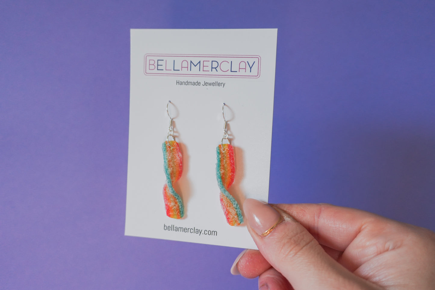 Rainbow Stripes Lolly Earrings