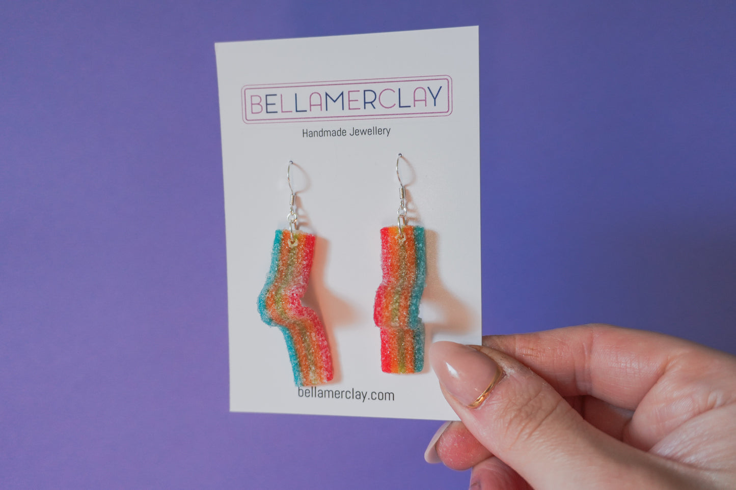 Rainbow Stripes Lolly Earrings