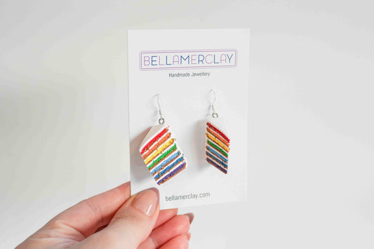 Rainbow Cake Earrings
