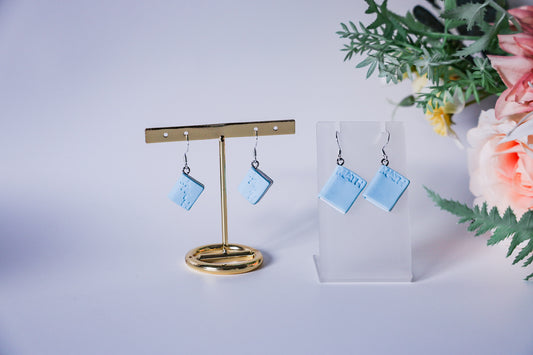 Math Book Earrings