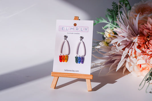 Large Arc Crayon Earrings