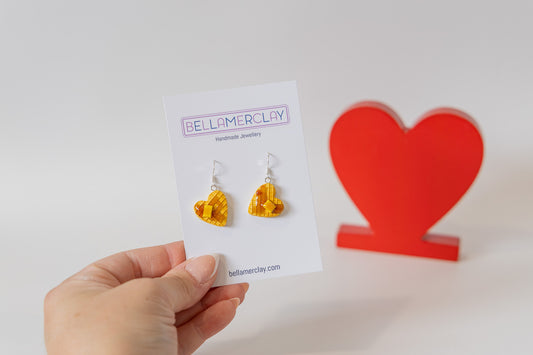 Hearted Waffle Earrings