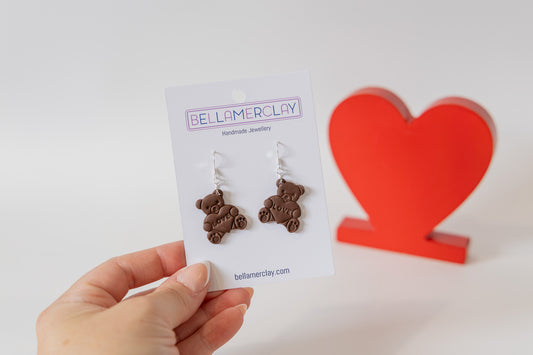 Plain Chocy Bear Earrings