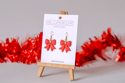 Christmas Bow Earrings