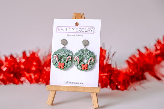 Christmas Wreath Earrings